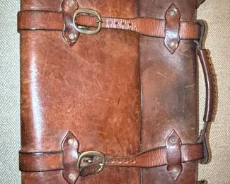Vintage Leather Satchel Bag - Engineers Tool Bag Style