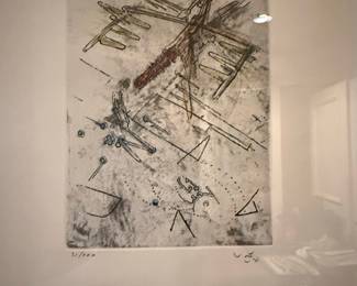 Abstract Etching by Roberto Matta, Edition 31/100