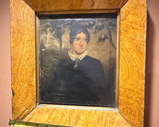 19th Century American Folk Art Portrait of a Woman