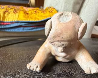 Terracotta Figurine of a Crouching Pre-Columbian Figure
