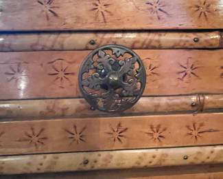 Faux Bamboo Decorated Chest of Drawers