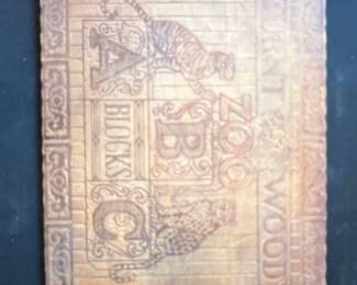 Burnt Wood Zoo ABC Blocks