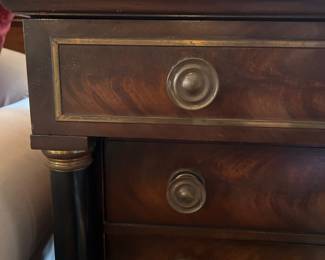 Empire Style Mahogany Side Chest with Marble Top