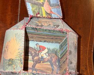 Vintage "Jungle" Themed Papier-Mâché Trinket Box with Lid