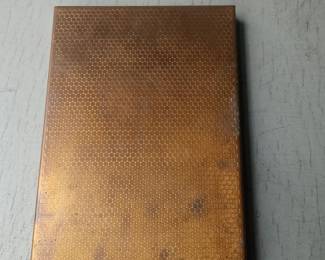 Art Deco Style Compact Case with Hand-Painted Design