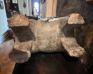 Austrian Painted Terracotta Pug Dog Statue