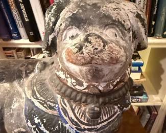 Antique Chinese Pug Dog Statue