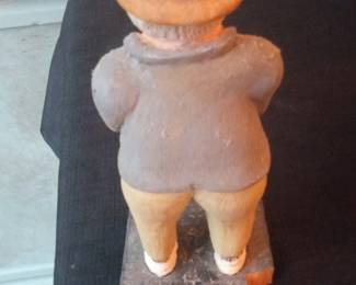 Vintage ANRI Hand Carved Wooden Figurine of an Elderly Man with Cane