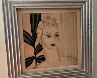 Art Deco Portrait of a Woman by Alice Szegedy