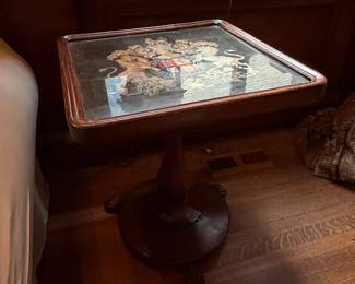 Regal Crest Needlepoint Pedestal Table