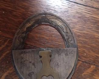 Victorian Era Enameled Metal Photo Frame Insert