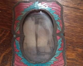 Art Nouveau Enameled Photo Frame