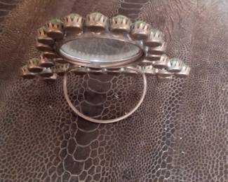 Vintage Decorative Mirror with Rhinestones