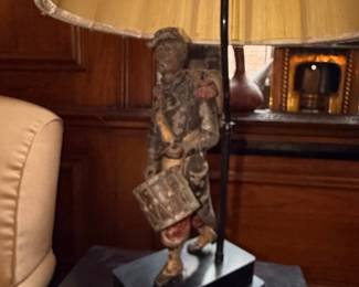 Military Drummer Figural Table Lamp