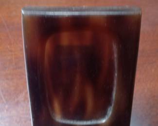 Unknown Maker Tortoiseshell and Metal Trinket Box