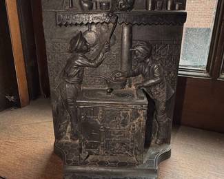 Chosne Moreau Cast Iron Kitchen Scene Plaque