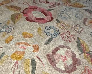 Embroidered Suzani Ottoman Pouf