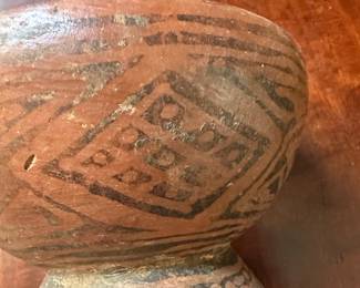 Pre-Columbian Narino Pedestal Pottery Bowl