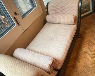 Empire Style Mahogany Daybed with Claw Feet and Lyre Emblem