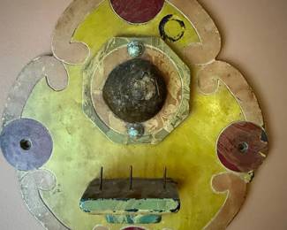 Folk Art Assemblage Wall Plaque