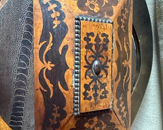 Regency Penwork Tea Caddy