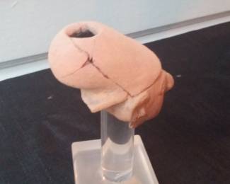 Terracotta Head Fragment, likely Ancient Egyptian