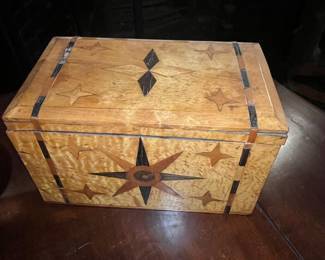 Marquetry Inlaid Starburst Box