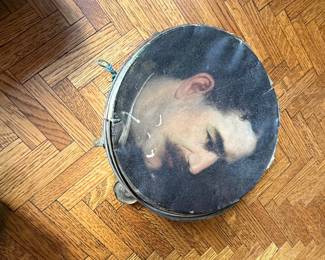 Victorian Era Tambourine with Portrait