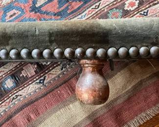 Victorian Needlepoint rectangular Ottoman