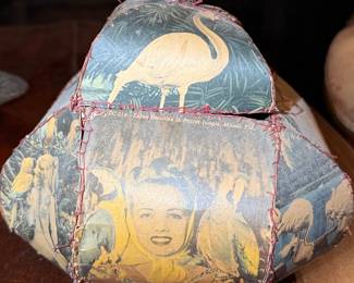 Vintage "Jungle" Themed Papier-Mâché Trinket Box with Lid