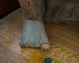 Carved Wooden Figural Stool/Seat