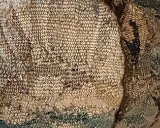 Antique Flemish Verdure Tapestry Pillow