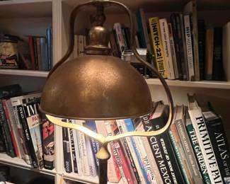 Antique Brass Bell-Shaped Floor Lamp