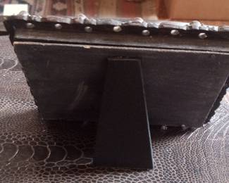 Ornate Dark Wood Tabletop Picture Frame