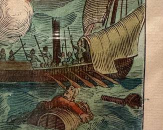 The Spanish Armada Engraving by John Pine