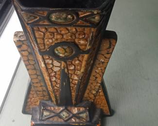 Art Deco Geometric Ceramic Vase by Myott & Son