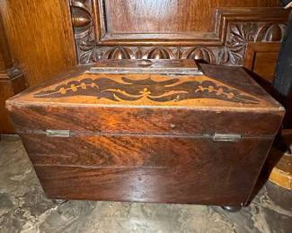 Antique Marquetry Tea Caddy