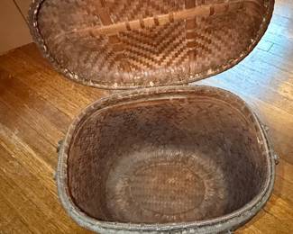 Antique Chinese Wedding Basket Chest