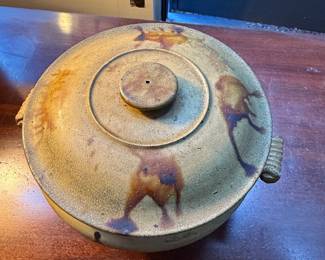 Yellow Glazed Terracotta Confit Pot with Lid