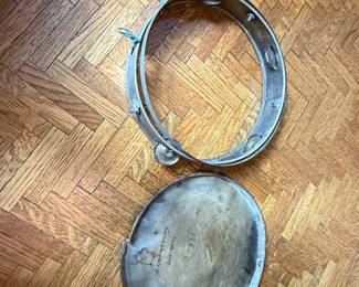 Victorian Era Tambourine with Portrait