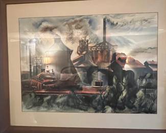 Tom Dietrich Industrial Scene Watercolor