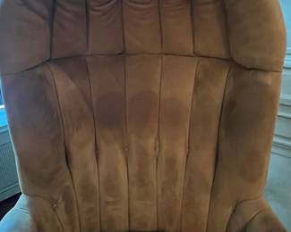 Vintage "Hooded" Porter's Chair with Studded Leather Exterior