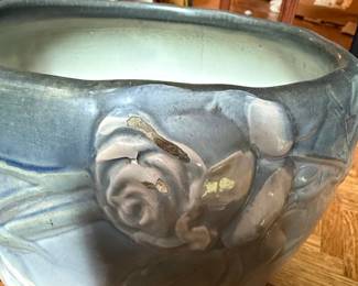 American Weller Pottery Etna Wild Roses Jardiniere Planter