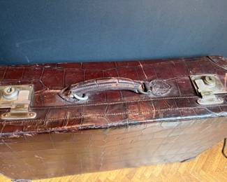 Vintage Hartmann Crocodile Leather Suitcase