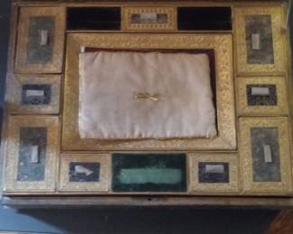 Victorian Enameled Trousseau / Traveling Jewelry Box