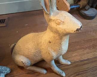 Vintage Cast Iron Rabbit Doorstop