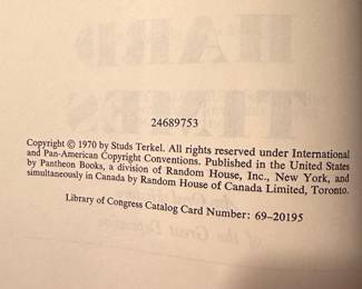 Hard Times: An Oral History of the Great Depression by Studs Terkel