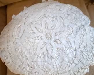 Antique Victorian Bobbin Lace Pillow