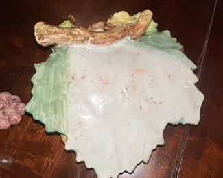 Capodimonte Porcelain Fruit and Grape Cluster