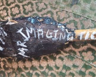 Hand-carved Wooden Staff with Incised Markings